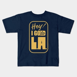 I go to Los angeles_gold Kids T-Shirt